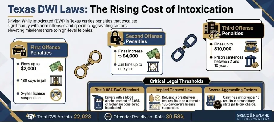 Texas DWI Laws and Penalties [2026 Updated]